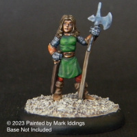Guardswoman with halberd
