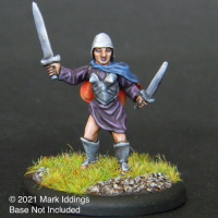 Warrior Woman with 2 Swords