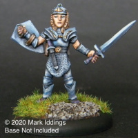 Female Knight with Sword and Shield