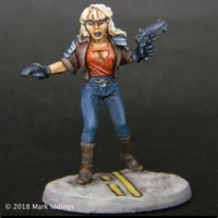 Female Gang Member with Pistol
