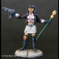 Female Combat Mage w/Staff & Gun