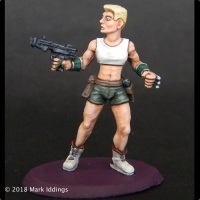 Female Street Samurai with Gun