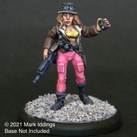 Female Bounty Hunter with Machine Gun