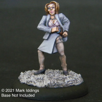 Female Detective Reaching for Pistol