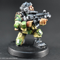 Infantry Pitbull Rifle - standing and firing