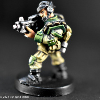 Infantry Pitbull Rifle - wide stance