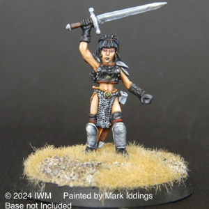 Female Warrior with Broadsword Raised
