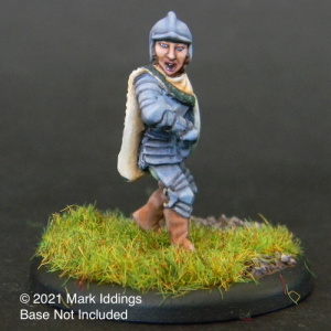 Female Fighter with Sword and Shield