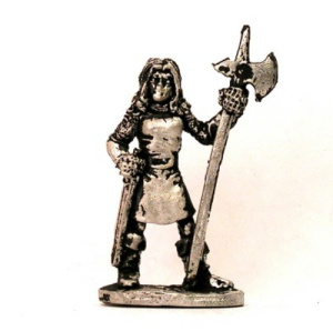 Guardswoman with halberd