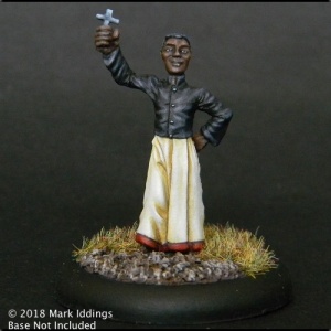 Friendly Cleric with Holy Symbol and Mace