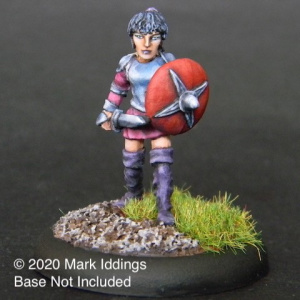 Female Fighter with Short Sword and Shield