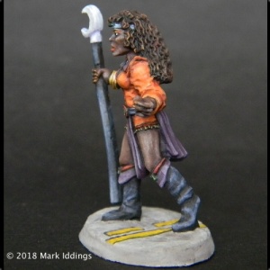 Female Street Mage with Moon Staff